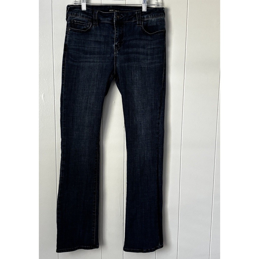 True Religion Becca MidriseBootcut Jeans Women's Size 31 Dark Wash Stretch 0333